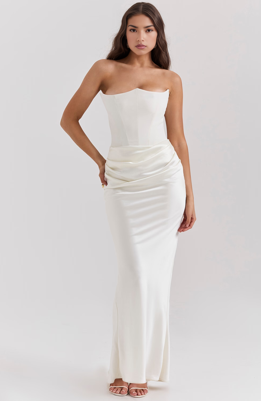 NOUVEAU RICHE Strapless Maxikleid Mit Korsett Oberteil Für Anlässe