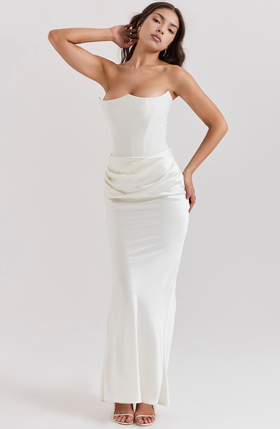 NOUVEAU RICHE Strapless Maxikleid Mit Korsett Oberteil Für Anlässe