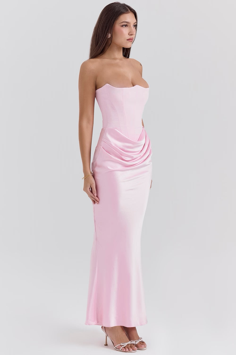 NOUVEAU RICHE Strapless Maxikleid Mit Korsett Oberteil Für Anlässe
