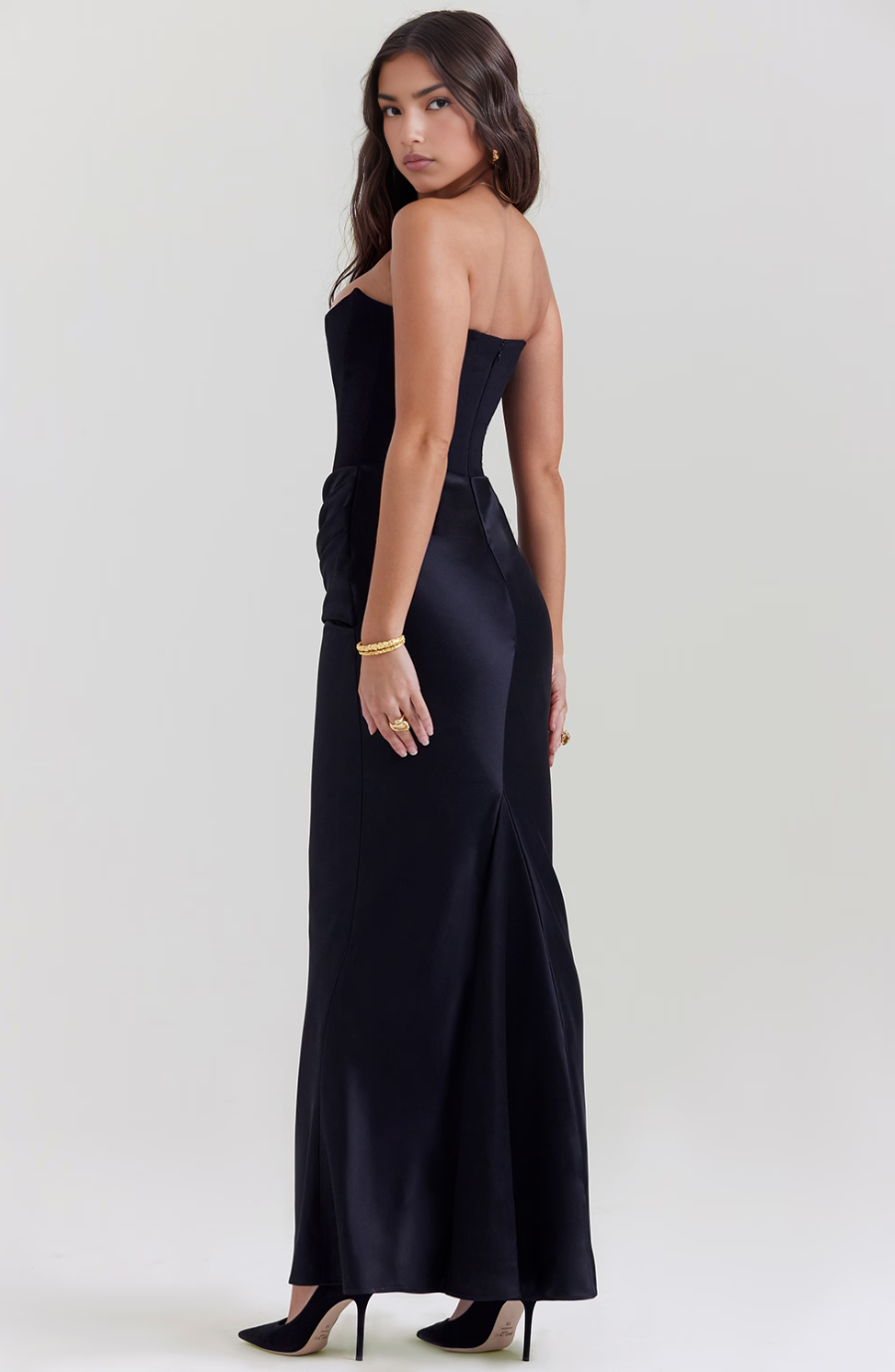 NOUVEAU RICHE Strapless Maxikleid Mit Korsett Oberteil Für Anlässe