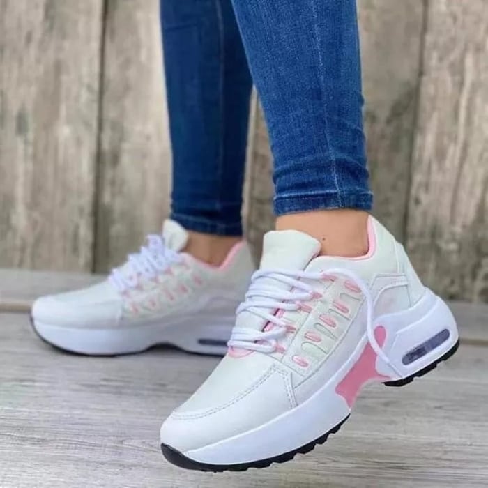 NOUVEAU RICHE Stützende Sneaker Mit Gepolsterter Sohle Weiß Rosa