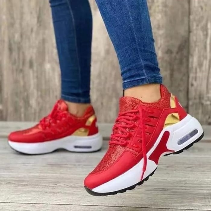 NOUVEAU RICHE Stützende Sneaker Mit Gepolsterter Sohle Rot