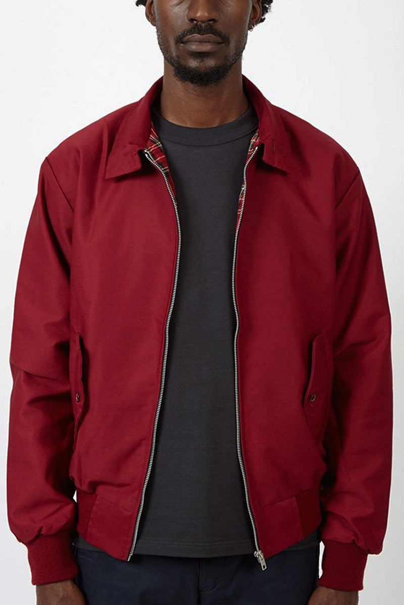 NOUVEAU RICHE Stylische Harrington Jacke Für Herren Zeitlos Vielseitig Burgund