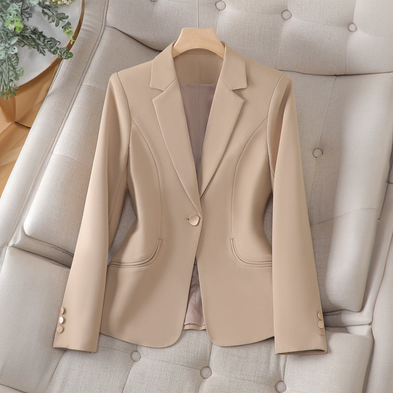 NOUVEAU RICHE Stylischer Damenblazer Mit Reverskragen Für Freizeitlook Und Outdoor-Events Beige