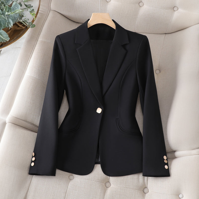 NOUVEAU RICHE Stylischer Damenblazer Mit Reverskragen Für Freizeitlook Und Outdoor-Events Schwarz
