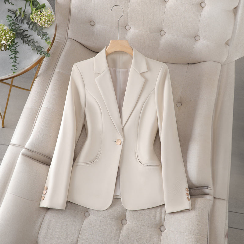 NOUVEAU RICHE Stylischer Damenblazer Mit Reverskragen Für Freizeitlook Und Outdoor-Events Weiß
