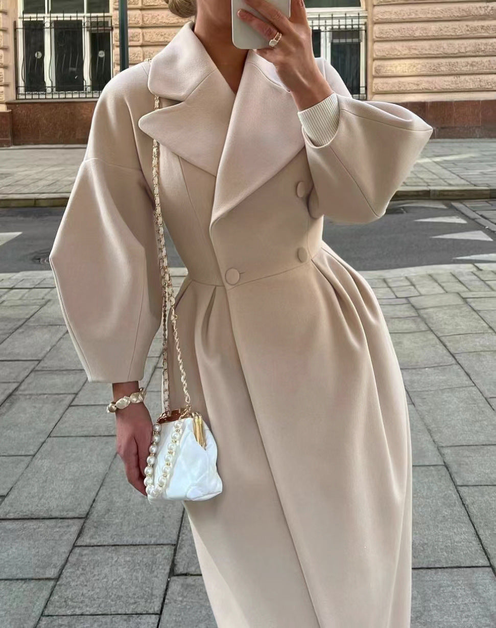 NOUVEAU RICHE Stylischer Damenmantel mit Laternenärmeln und Kragen