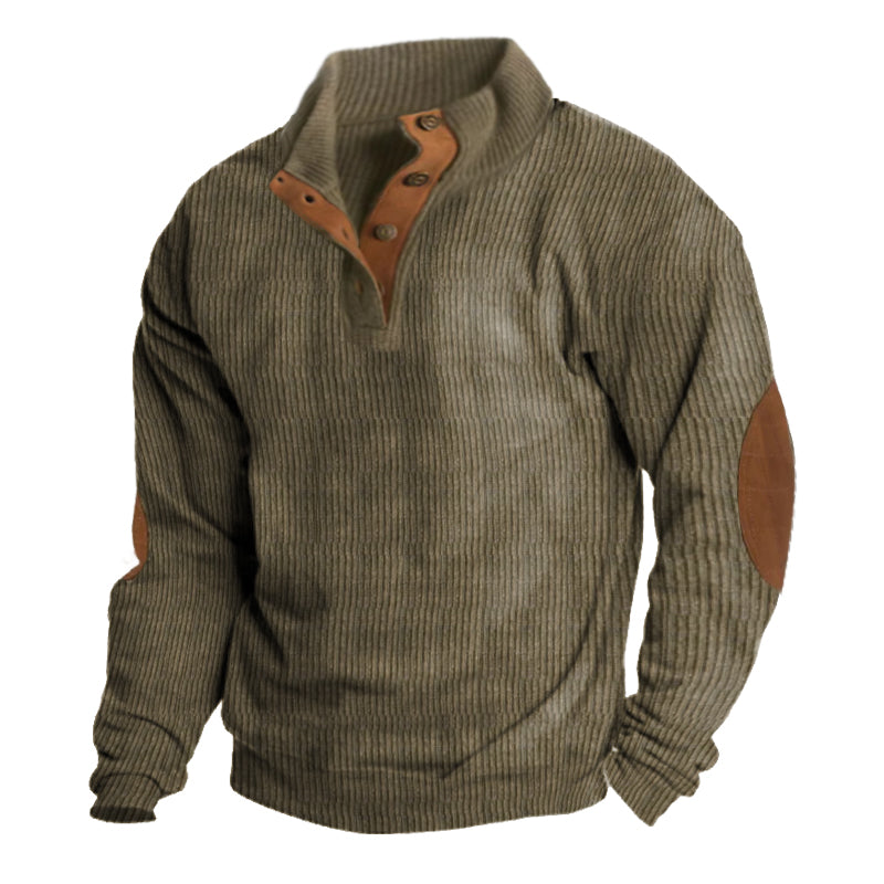 NOUVEAU RICHE Outdoor Pullover Für Männer Warm Robust Für Abenteuer Khaki