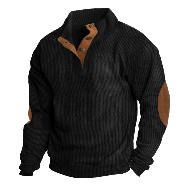 NOUVEAU RICHE Outdoor Pullover Für Männer Warm Robust Für Abenteuer Schwarz