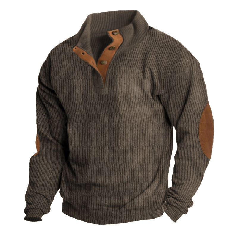 NOUVEAU RICHE Outdoor Pullover Für Männer Warm Robust Für Abenteuer Braun