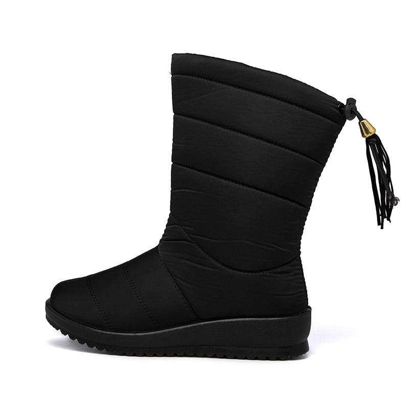 NOUVEAU RICHE Damen Winterstiefel Super Warme Weiche Innenfütterung Schwarz
