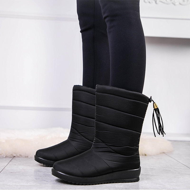 NOUVEAU RICHE Damen Winterstiefel Super Warme Weiche Innenfütterung