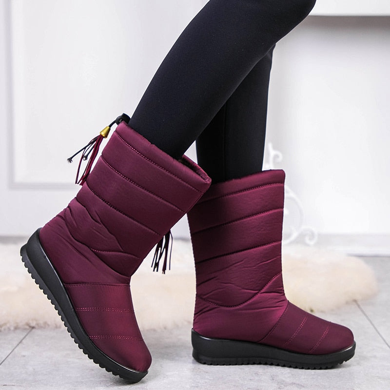 NOUVEAU RICHE Damen Winterstiefel Super Warme Weiche Innenfütterung