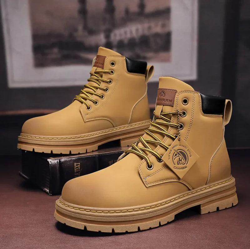 NOUVEAU RICHE Schnürstiefel Herren Wasserdicht Mit Komfortsohle Stilvoll Braun