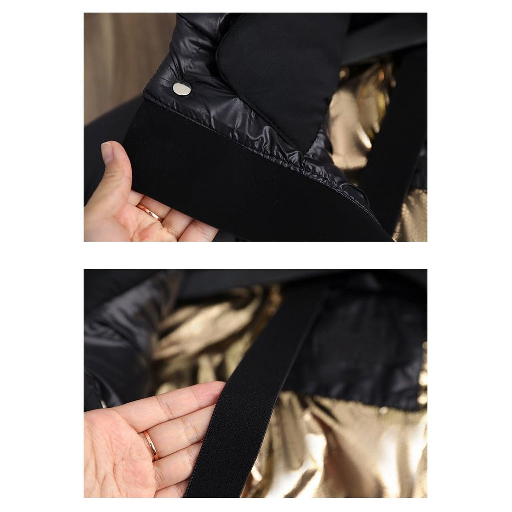 NOUVEAU RICHE Damen Daunen-Winterjacke Wasserdichte Warm Look Winterwetter