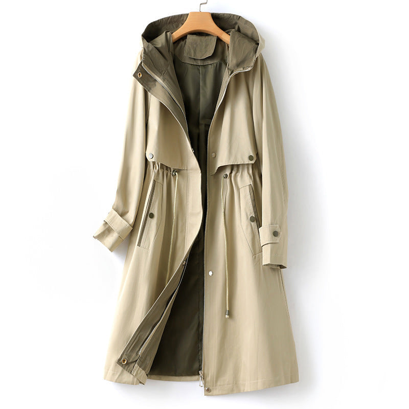 NOUVEAU RICHE Taillierter Windbreaker für Damen Beige
