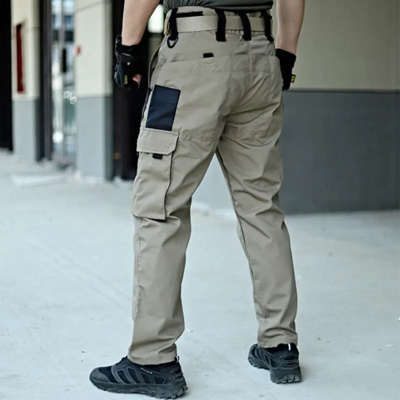 NOUVEAU RICHE Taktische Cargohose Herren Wasserdichte Militär Passform Khaki