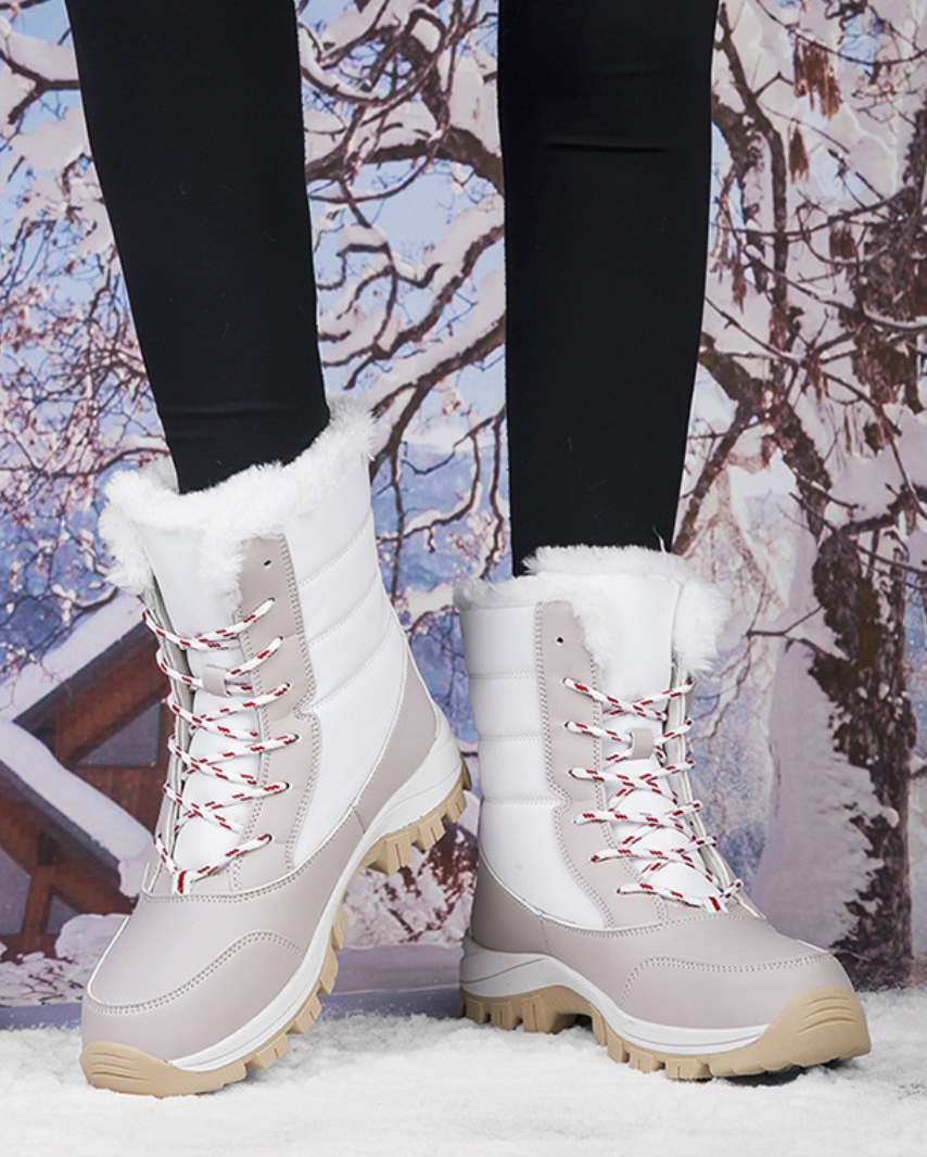 NOUVEAU RICHE Damen Winterstiefel Warm Gefüttert Rutschfeste Sohle Schnee