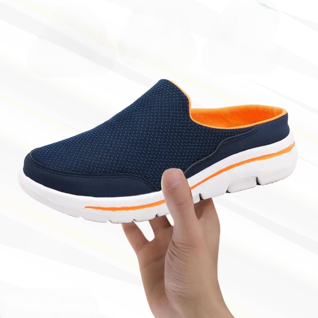 NOUVEAU RICHE Herren Barfussschuhe – Leichte Barfuss Slip-On Sneaker mit breiter Zehenbox, flexible rutschfeste Sohle – Marlon Blau