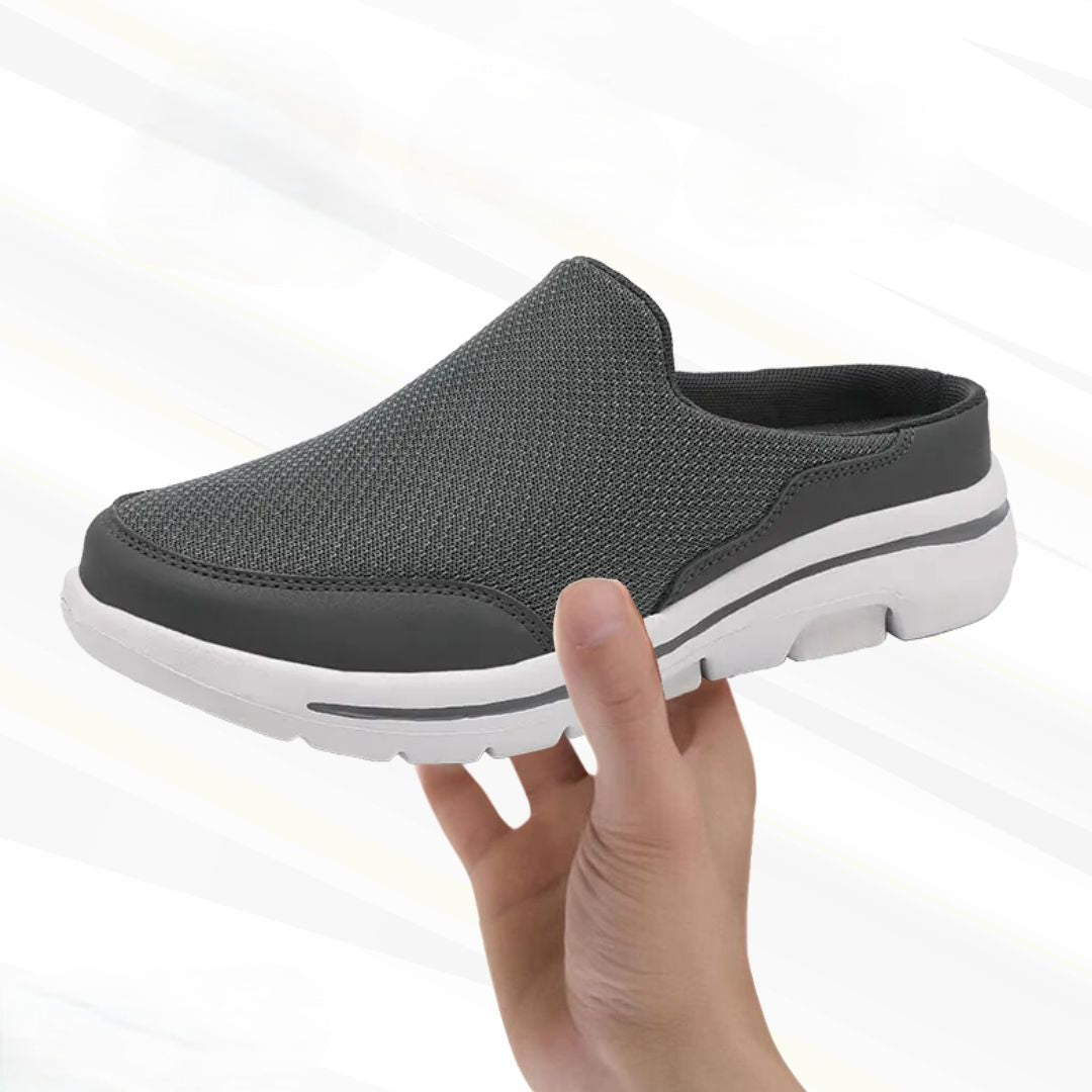 NOUVEAU RICHE Herren Barfussschuhe – Leichte Barfuss Slip-On Sneaker mit breiter Zehenbox, flexible rutschfeste Sohle – Marlon Grau