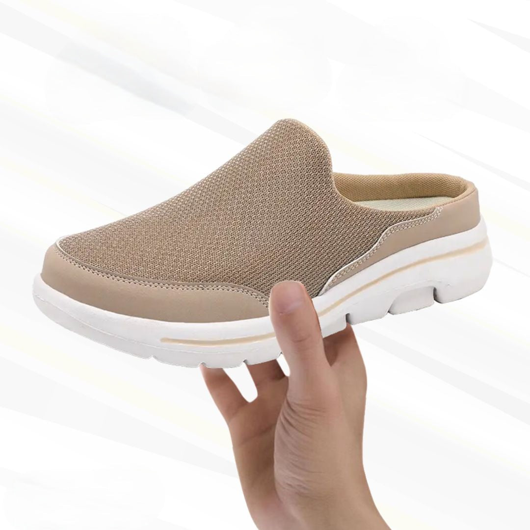 NOUVEAU RICHE Herren Barfussschuhe – Leichte Barfuss Slip-On Sneaker mit breiter Zehenbox, flexible rutschfeste Sohle – Marlon Hellbraun