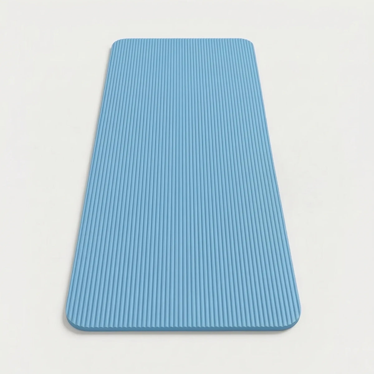 NOUVEAU RICHE Dicke Fitnessmatte 8 mm – NBR Sportmatte 183 x 61 cm, gerippte rutschfeste Oberfläche, schalldämpfend, für zu Hause, 5 Farben Blau