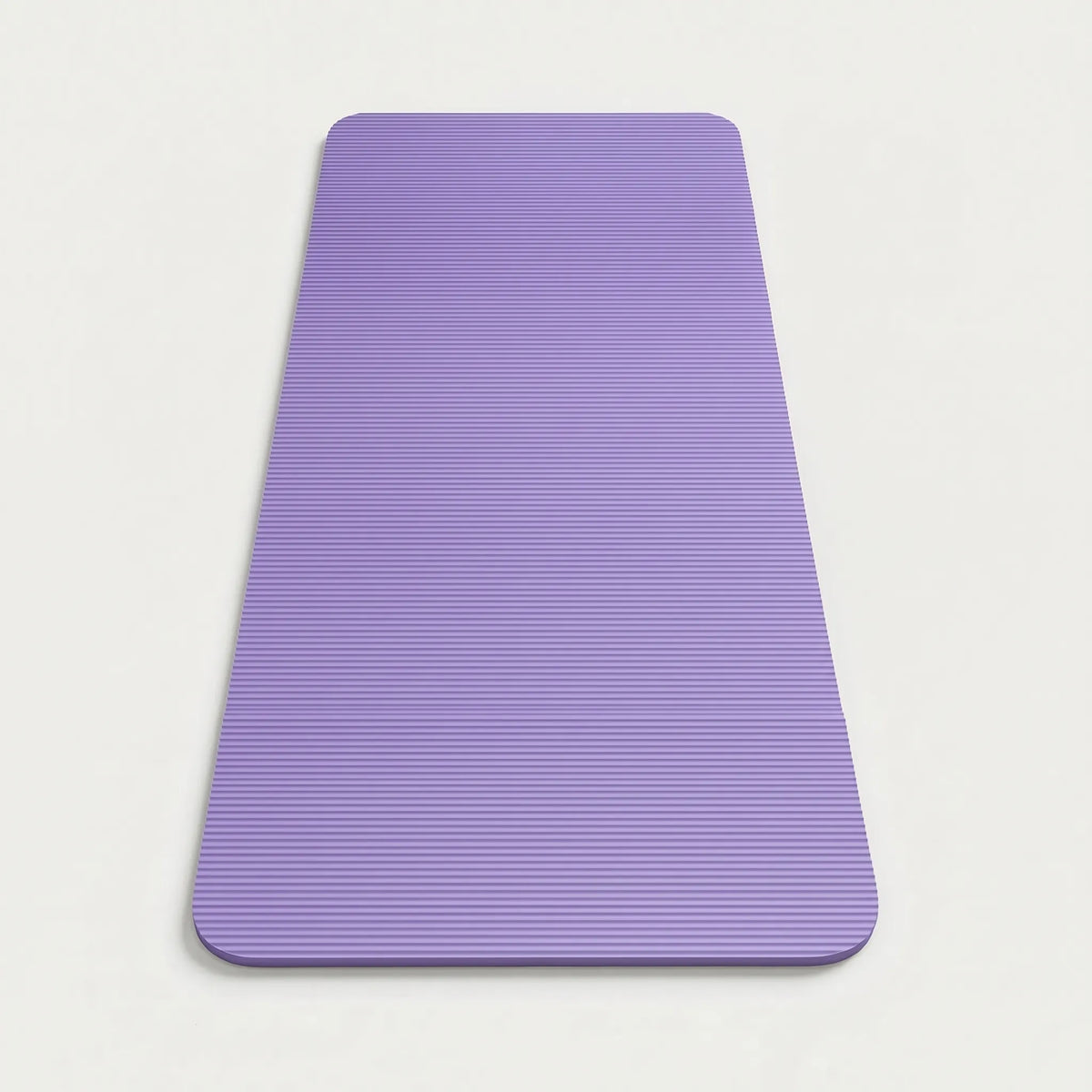 NOUVEAU RICHE Dicke Fitnessmatte 8 mm – NBR Sportmatte 183 x 61 cm, gerippte rutschfeste Oberfläche, schalldämpfend, für zu Hause, 5 Farben Lila