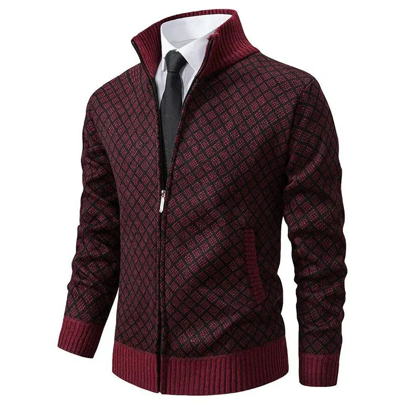 NOUVEAU RICHE Herrenweste Slim-Fit – Eleganter Schnitt & Dezente Details Rot