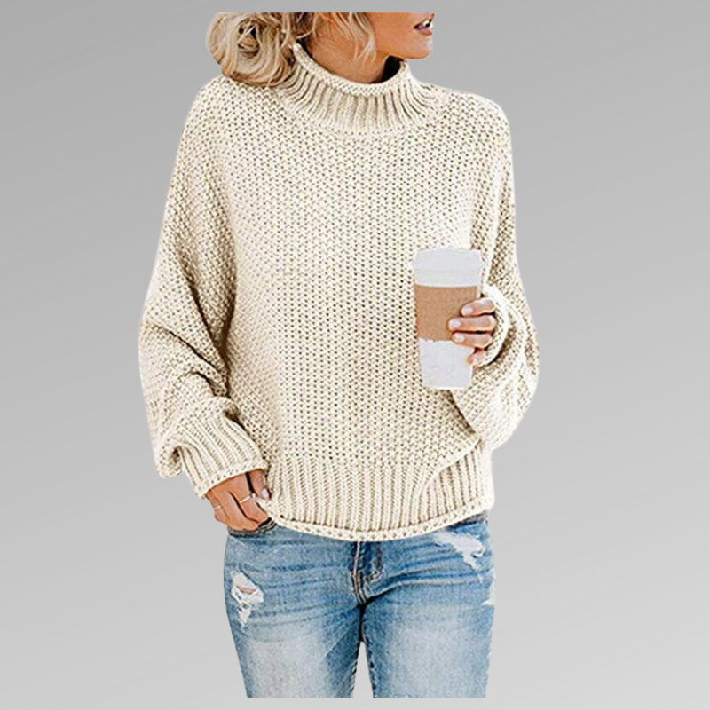 NOUVEAU RICHE Klassischer Strickpullover Aus Feiner Wolle Für Alltag Creme