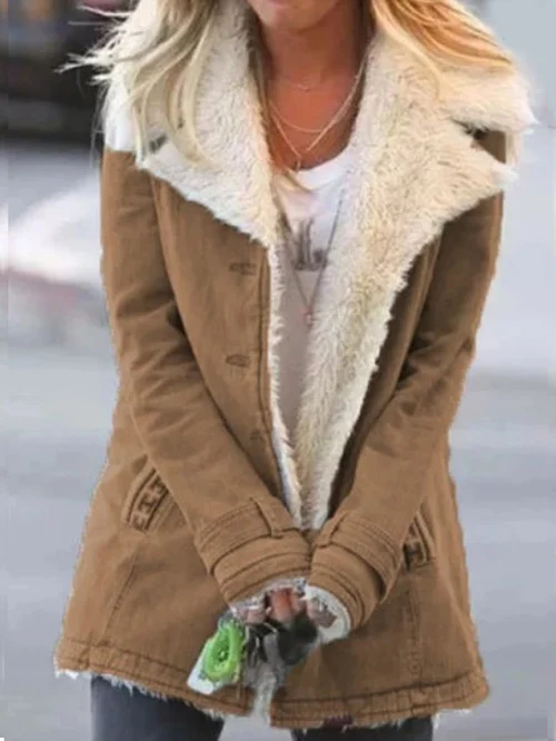 NOUVEAU RICHE Leichte Thermojacke Für Damen Wärmeschutz Warm Und Stilvoll Khaki