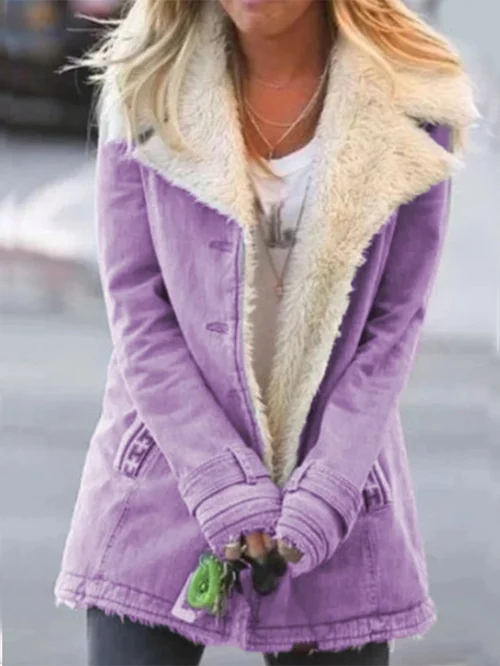 NOUVEAU RICHE Leichte Thermojacke Für Damen Wärmeschutz Warm Und Stilvoll Lila