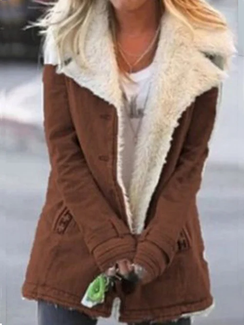 NOUVEAU RICHE Leichte Thermojacke Für Damen Wärmeschutz Warm Und Stilvoll Braun