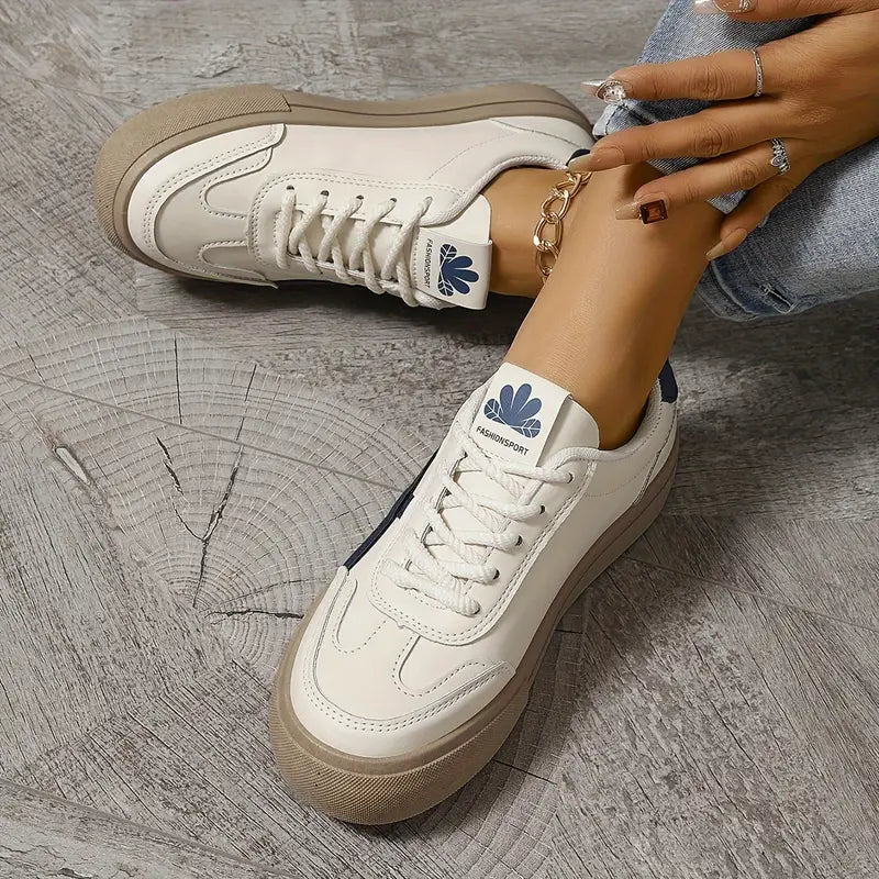 NOUVEAU RICHE Damen Plateau Sneaker Retro Stil Sommer Bequeme Schuhe