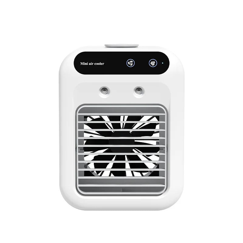 Tragbarer Tisch-Luftkühler – Mini-Sprühbefeuchter-Ventilator, 500-ml-Tank, USB-Klimaanlage für Studentenwohnheim, Zuhause und Büro 0