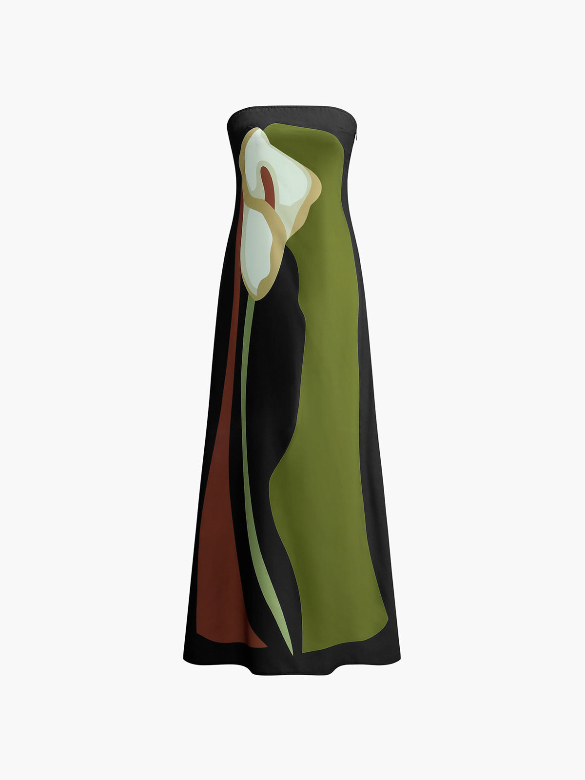 NOUVEAU RICHE Trägerloses Maxikleid Elegantes Sommerkleid Atmungsaktiver