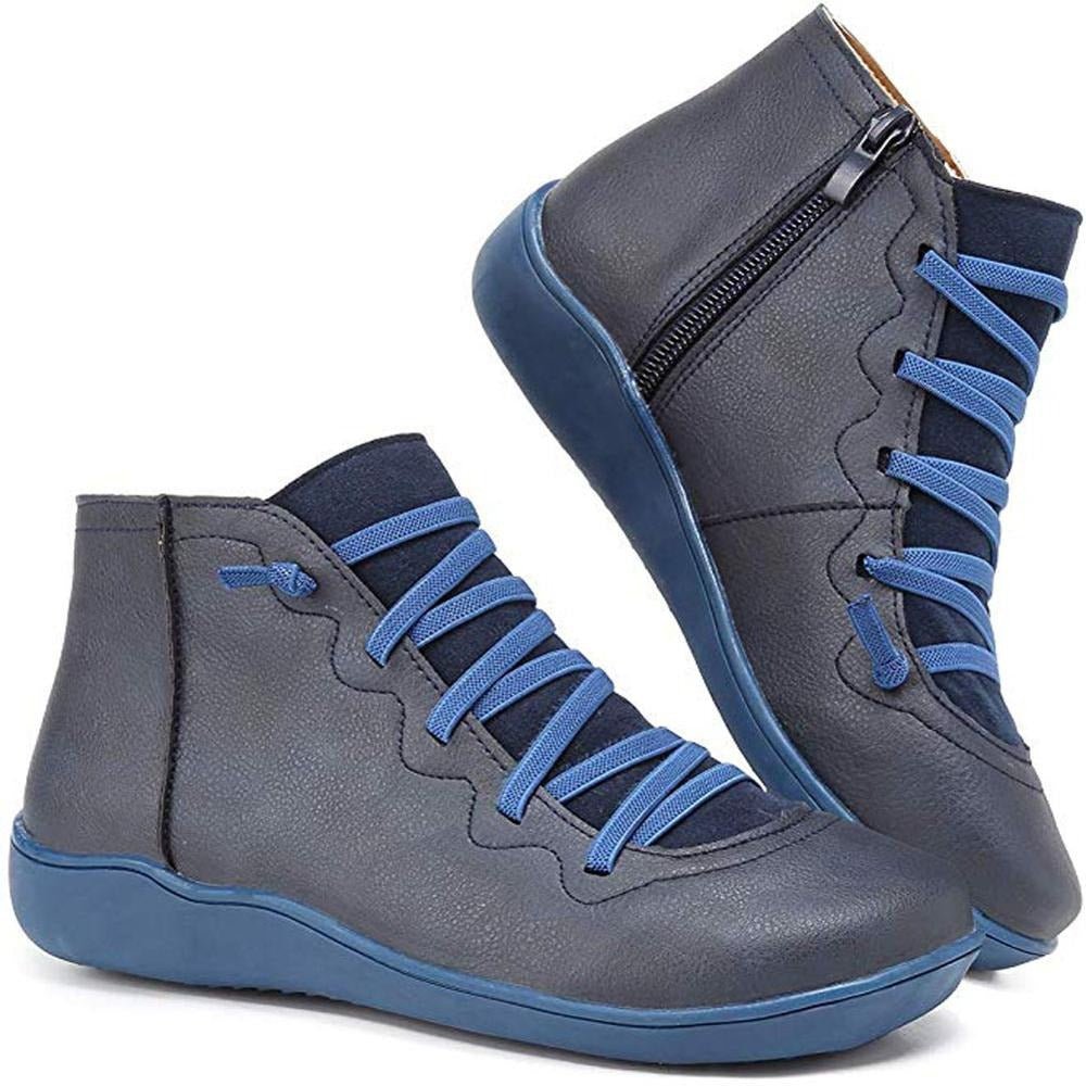 NOUVEAU RICHE Trendige Orthopädische Stiefeletten Für Damen Komfort Blau