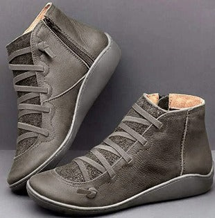 NOUVEAU RICHE Trendige Orthopädische Stiefeletten Für Damen Komfort Grau