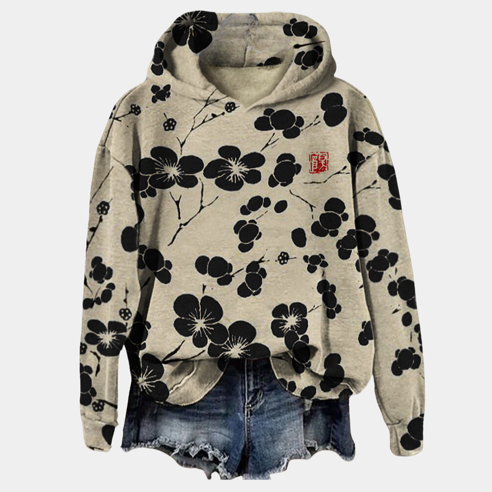 NOUVEAU RICHE Damaris | Dame Stylischer Kapuzenpullover - Kuscheliger Oversized Hoodie & Sweatshirt Schwarz