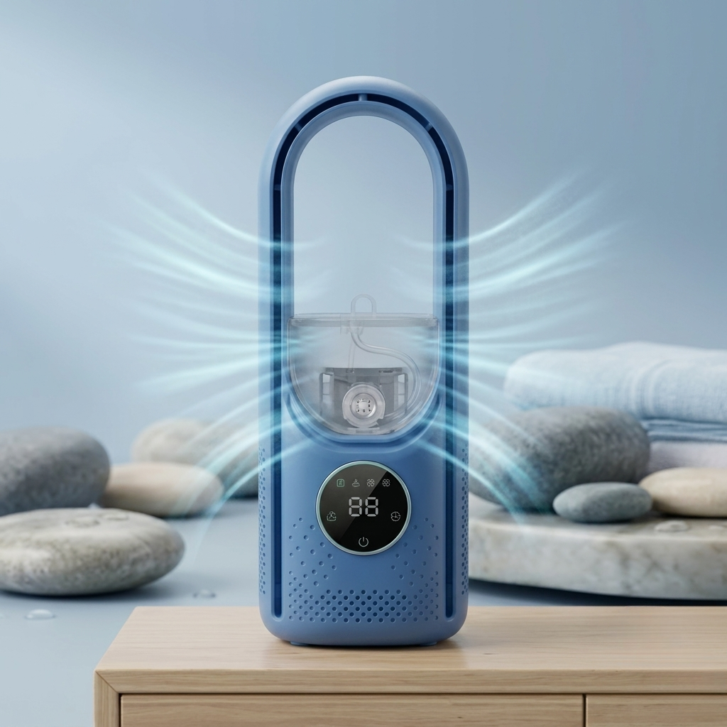 Turmventilator ohne Rotorblätter für den Schreibtisch – Leise 9