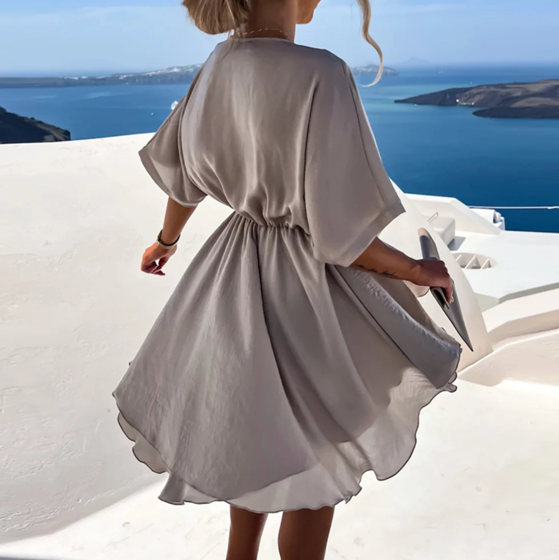 NOUVEAU RICHE Twist Mini Kleid Mit Skulpturalem Detail Und Luftigem Fall