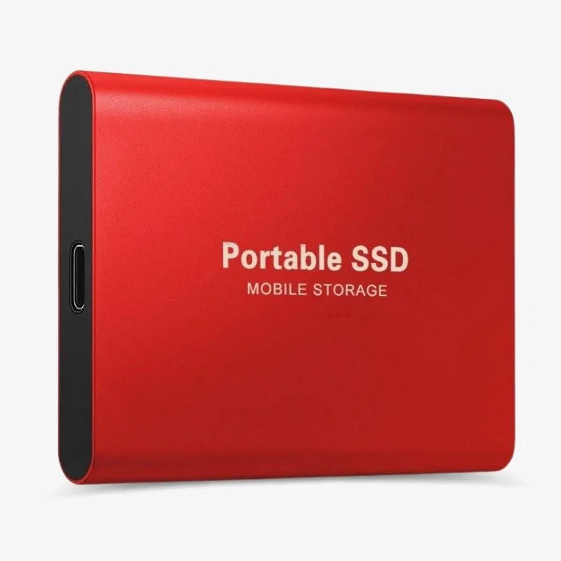 NOUVEAU RICHE Externe SSD für PS5 und Xbox – USB-C tragbare SSD für Spielkonsolen, Aluminiumgehäuse, Plug and Play, 4 Farben Rot