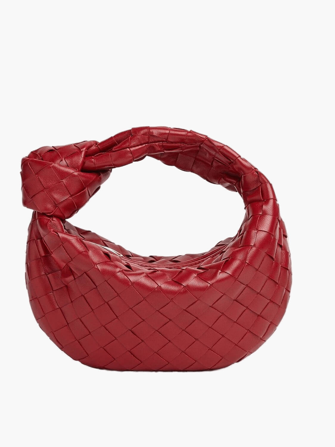 NOUVEAU RICHE Umhängetasche Geflochtenes Design Aus Veganem Leder Leicht Rot