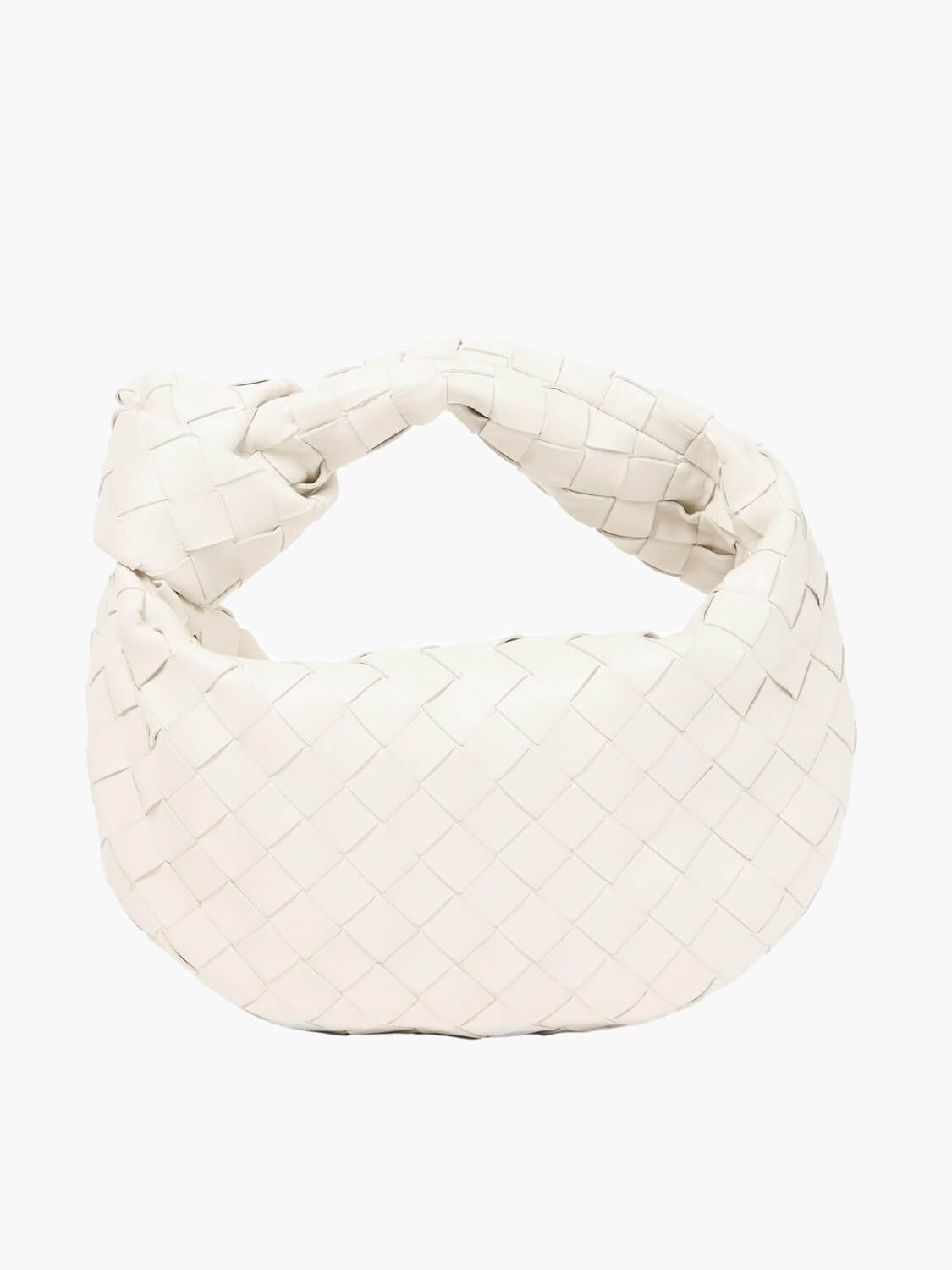 NOUVEAU RICHE Umhängetasche Geflochtenes Design Aus Veganem Leder Leicht Creme