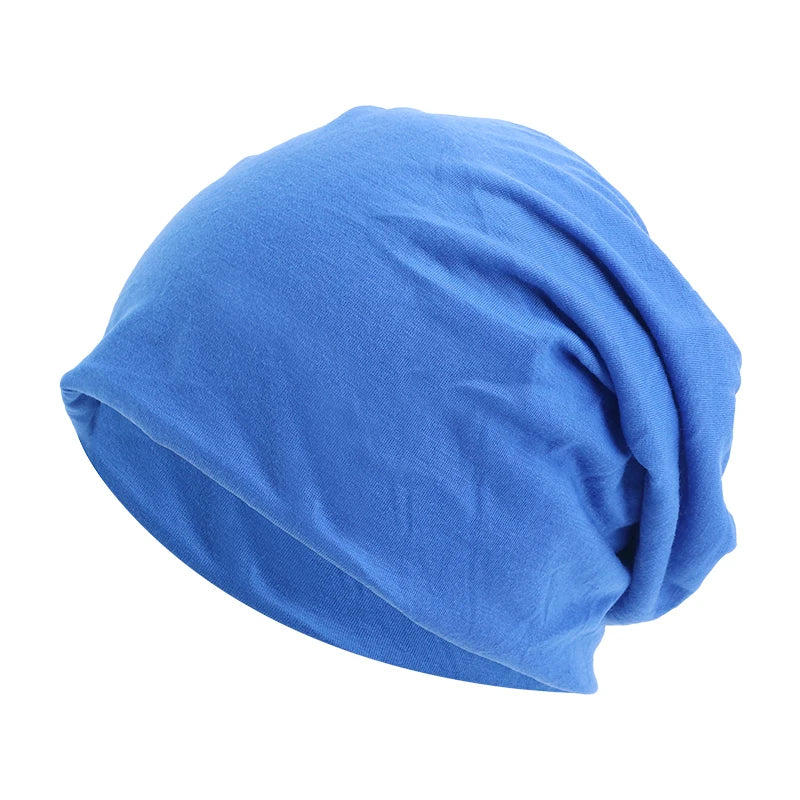 NOUVEAU RICHE Unisex-Mütze Elastisch Polyester Einheitsgröße Herbst Winter Hip-Hop Königsblau