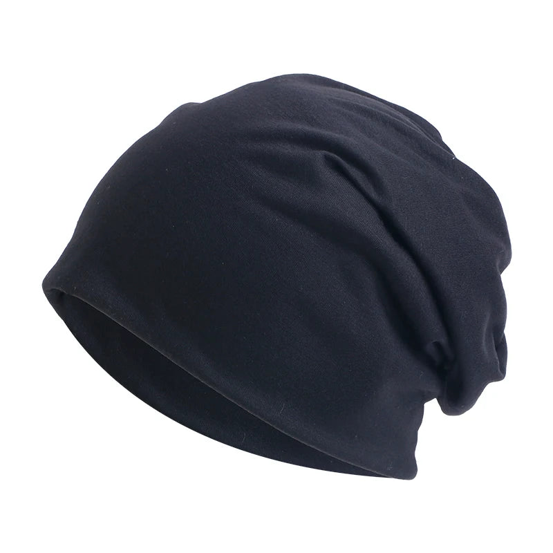 NOUVEAU RICHE Unisex-Mütze Elastisch Polyester Einheitsgröße Herbst Winter Hip-Hop Schwarz