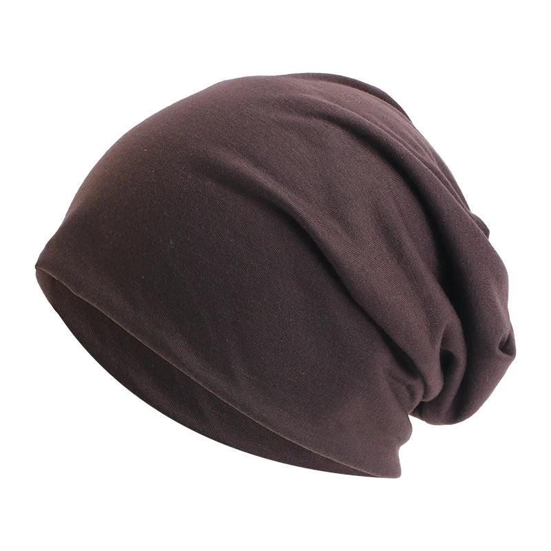 NOUVEAU RICHE Unisex-Mütze Elastisch Polyester Einheitsgröße Herbst Winter Hip-Hop dunkler Kaffee
