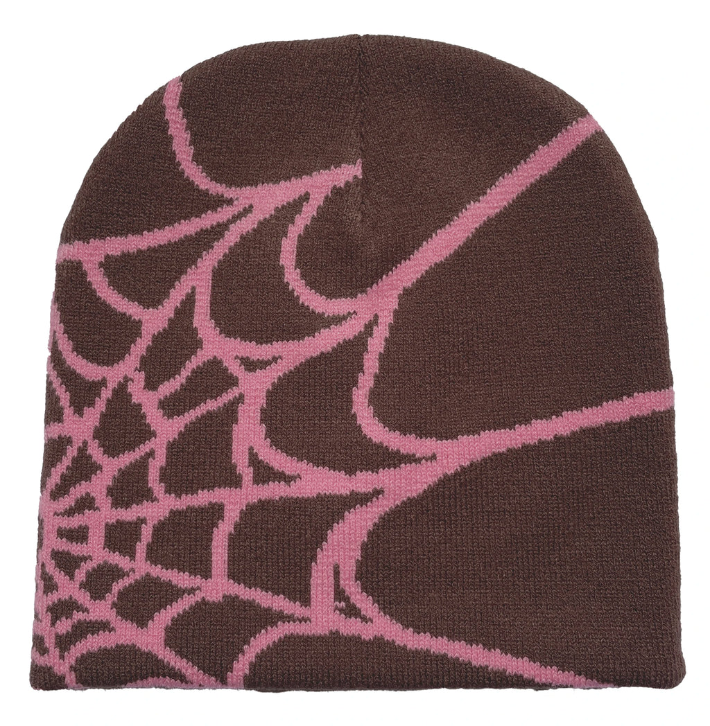 Unisex-Strickmütze mit Spinnennetz-Print, warme Outdoor-Pullovermütze, individuelle Beanie-Mütze 11