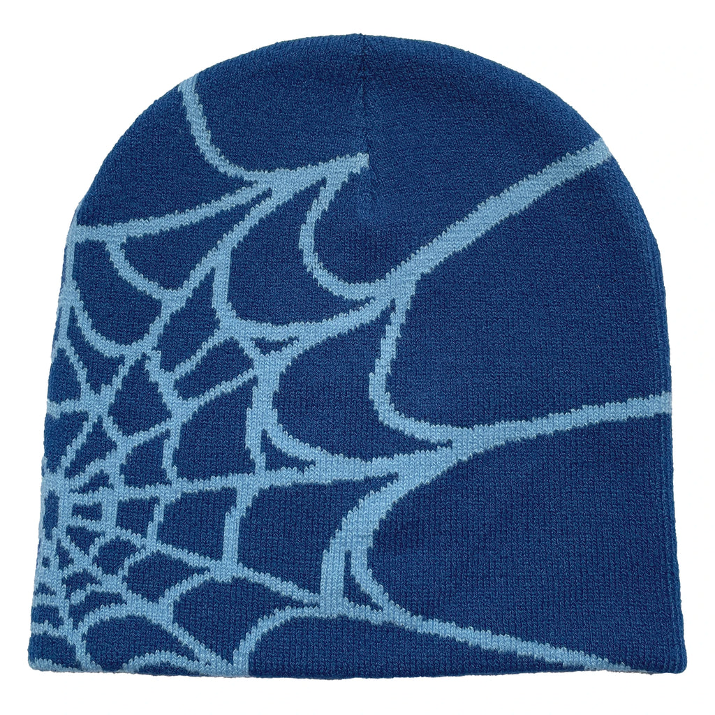 Unisex-Strickmütze mit Spinnennetz-Print, warme Outdoor-Pullovermütze, individuelle Beanie-Mütze 14