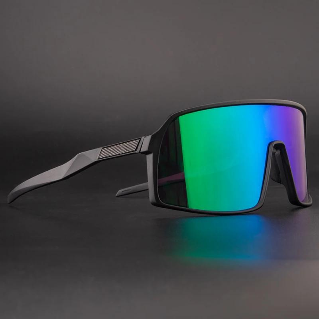 NOUVEAU RICHE Unisex Fahrrad Sonnenbrille Kunststoff UV-Schutz blaugrün schwarz