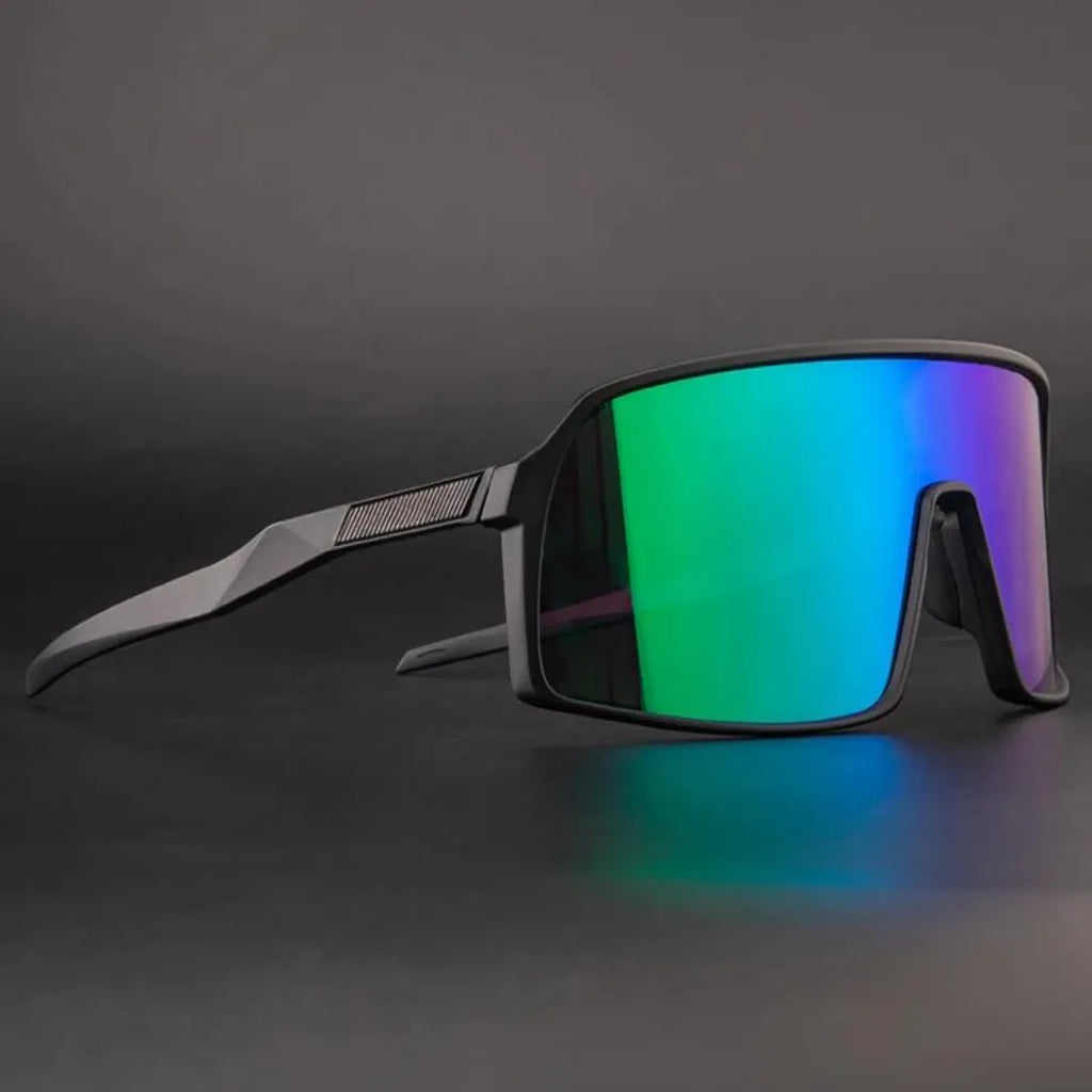 NOUVEAU RICHE Unisex Fahrrad Sonnenbrille Kunststoff UV-Schutz blaugrün schwarz